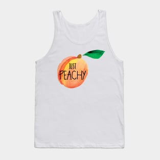 Peachy Just Peachy Peach Laptop Fruit Florida Georgia Water Bottle Tank Top